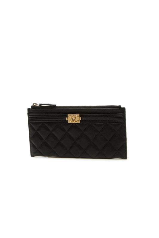Boy Long Card Pouch - Black Caviar