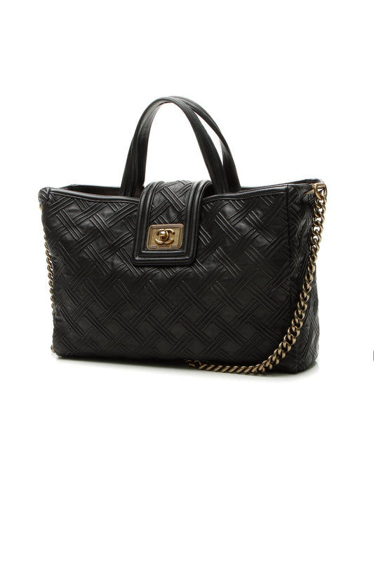 Boy Shopping Tote Bag - Black