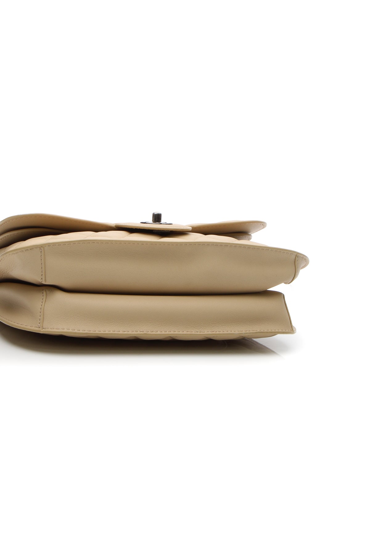 Accordion Flap Bag - Beige