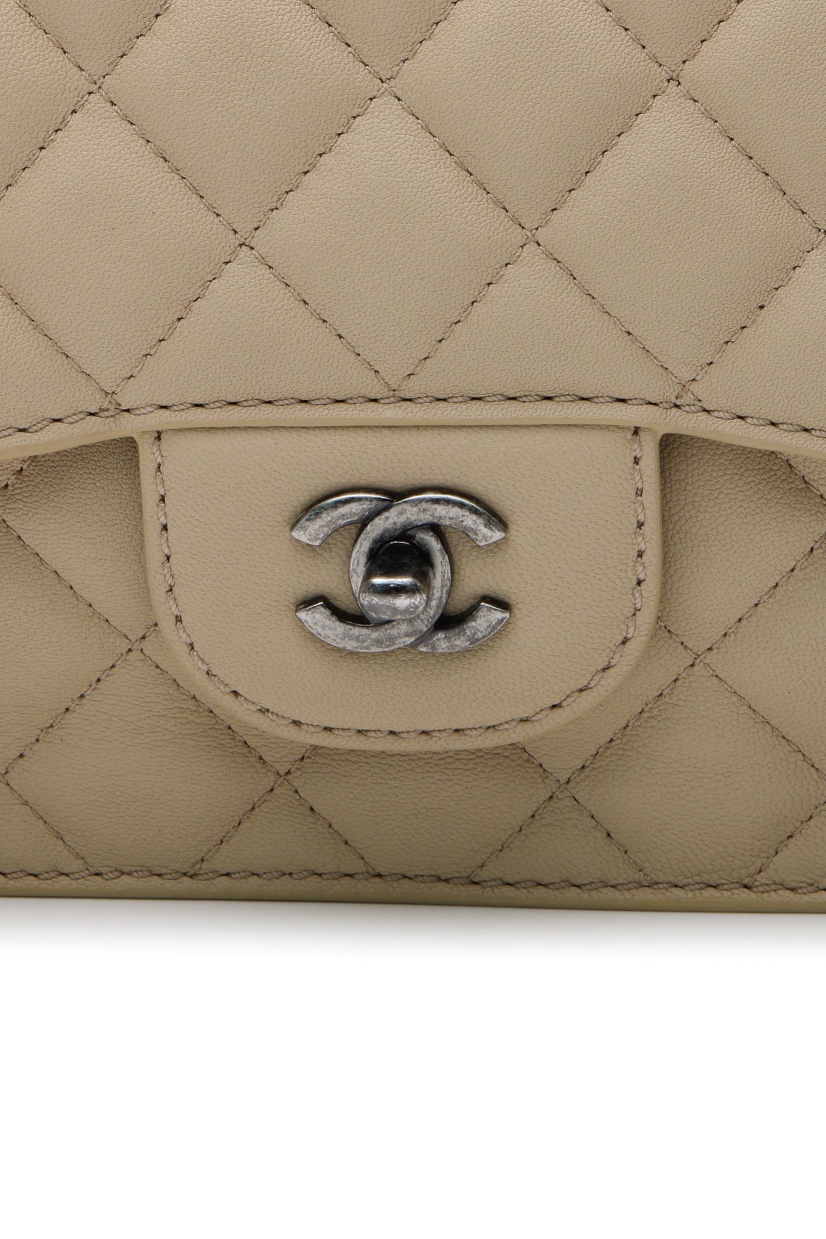 Accordion Flap Bag - Beige