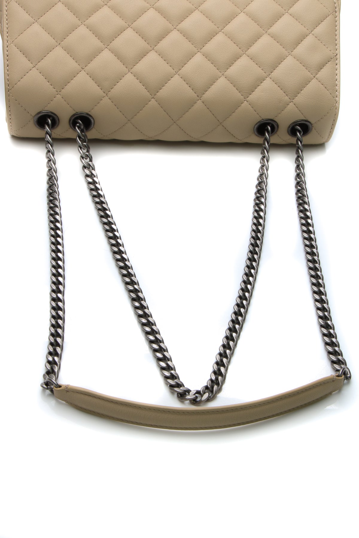Accordion Flap Bag - Beige
