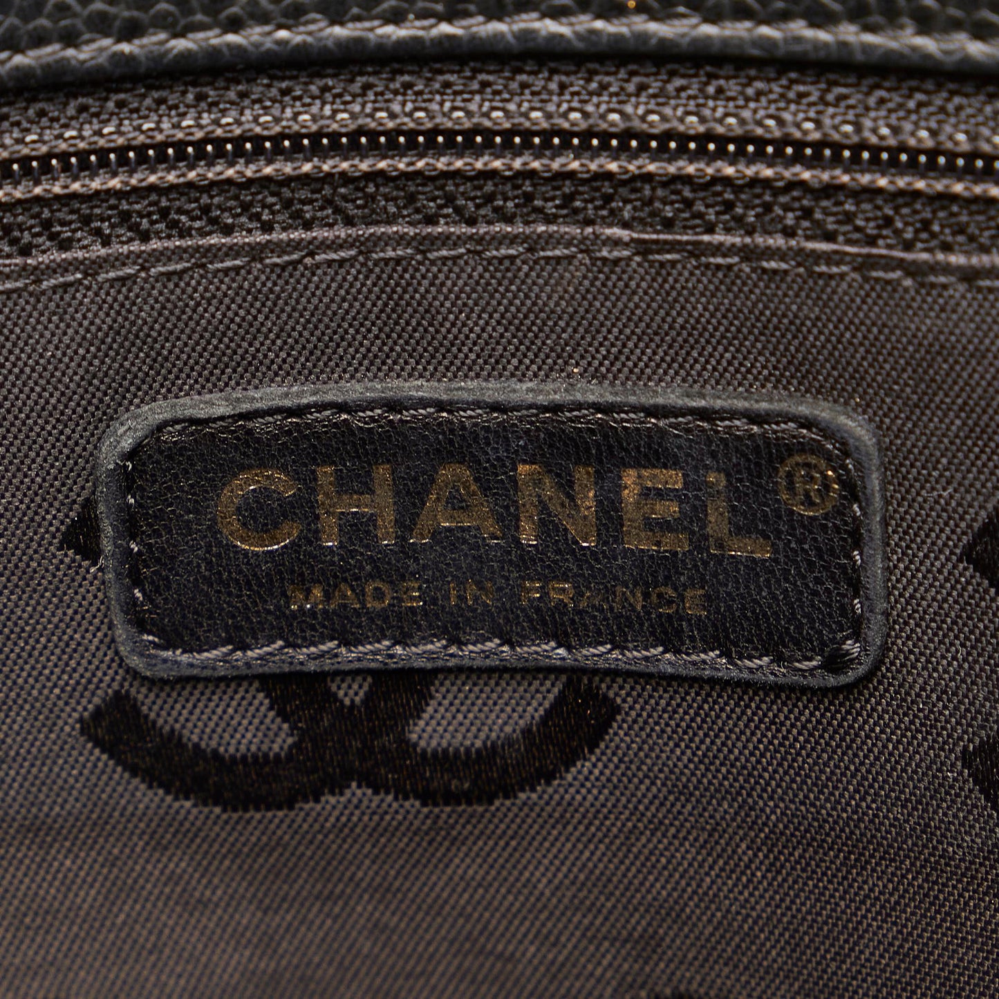 Chanel CC Caviar Leather Tote Bag