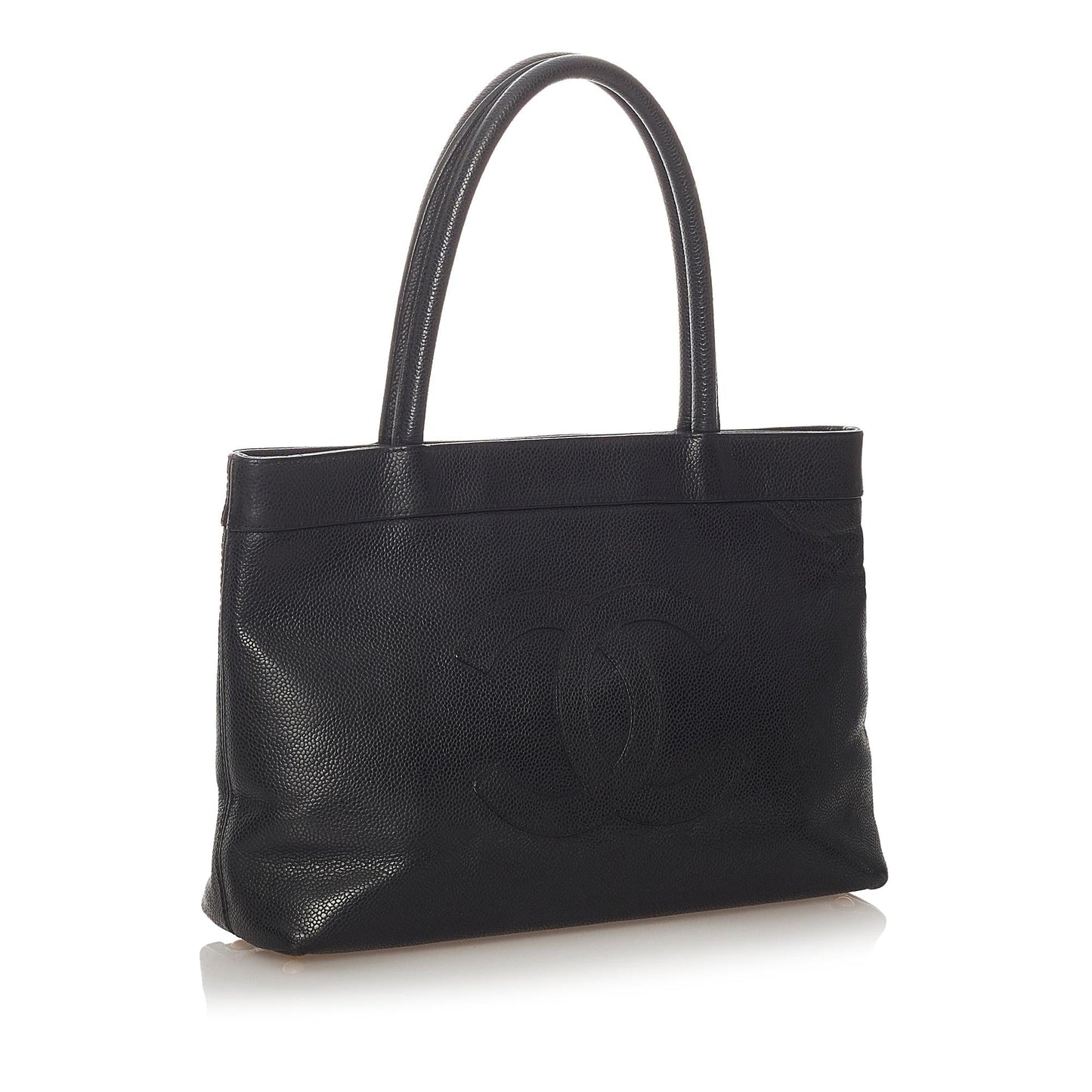 Chanel CC Caviar Leather Tote Bag