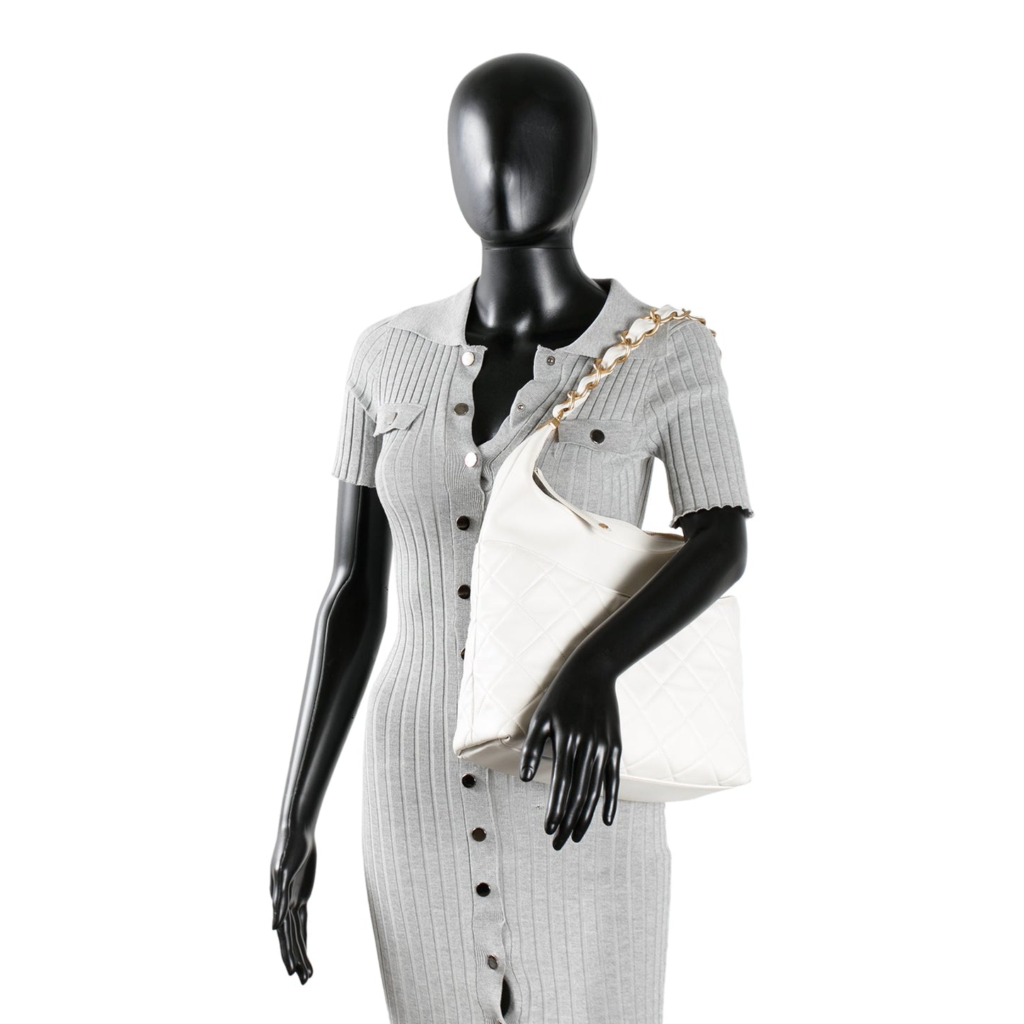 CHANEL 2022 Close To Me Hobo - White