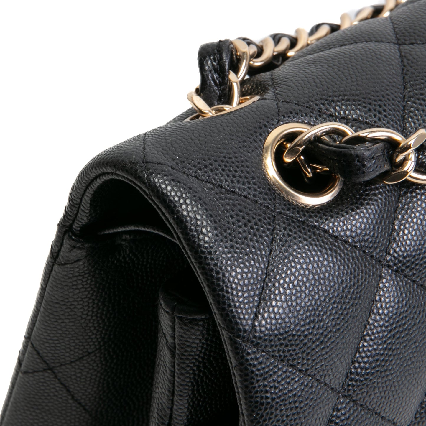 CHANEL Caviar Quilted Maxi Double Flap - Black