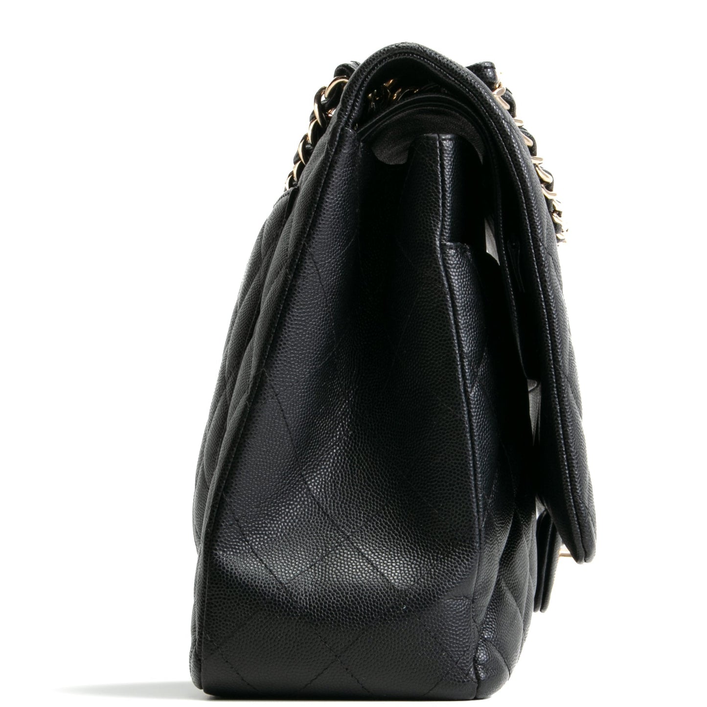 CHANEL Caviar Quilted Maxi Double Flap - Black
