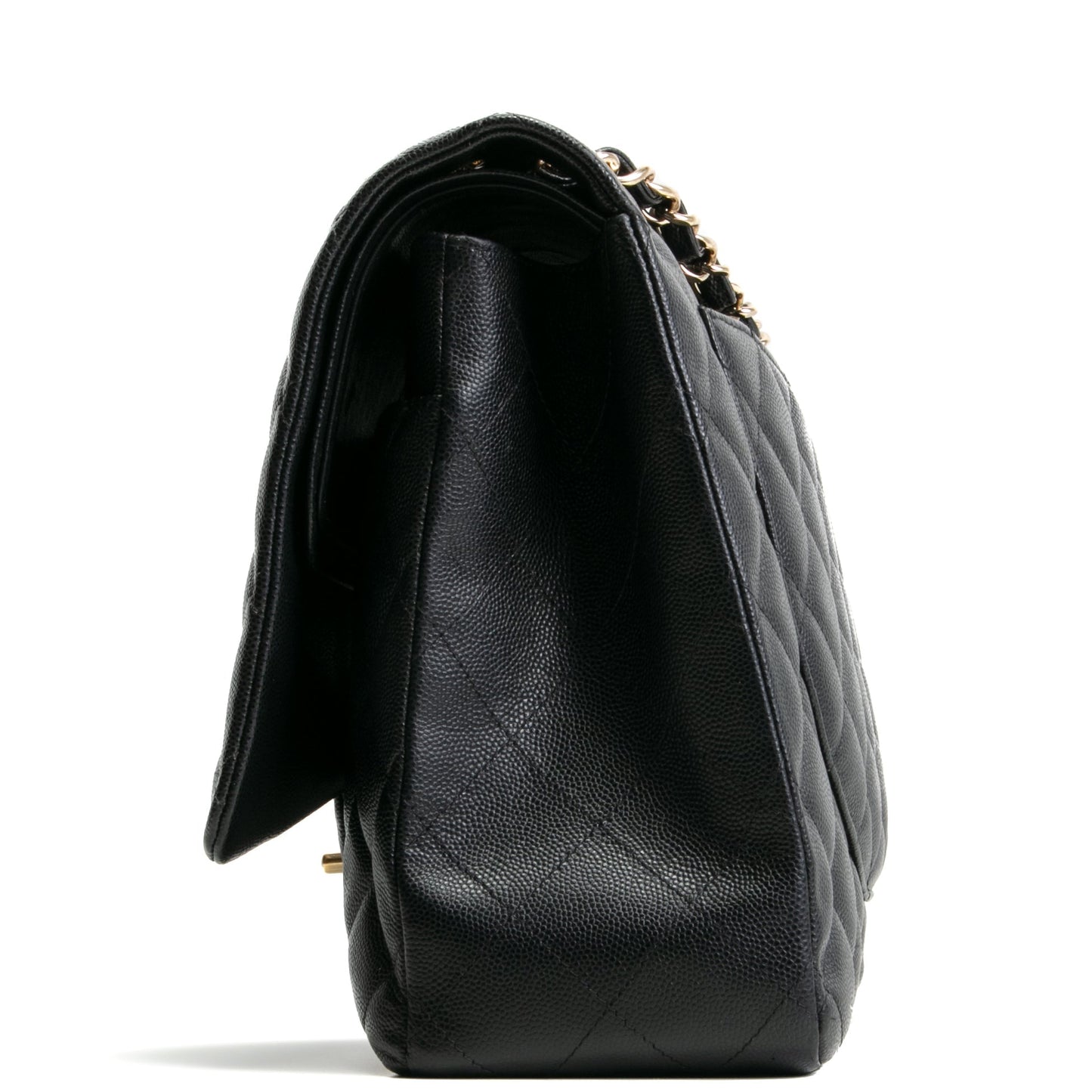 CHANEL Caviar Quilted Maxi Double Flap - Black