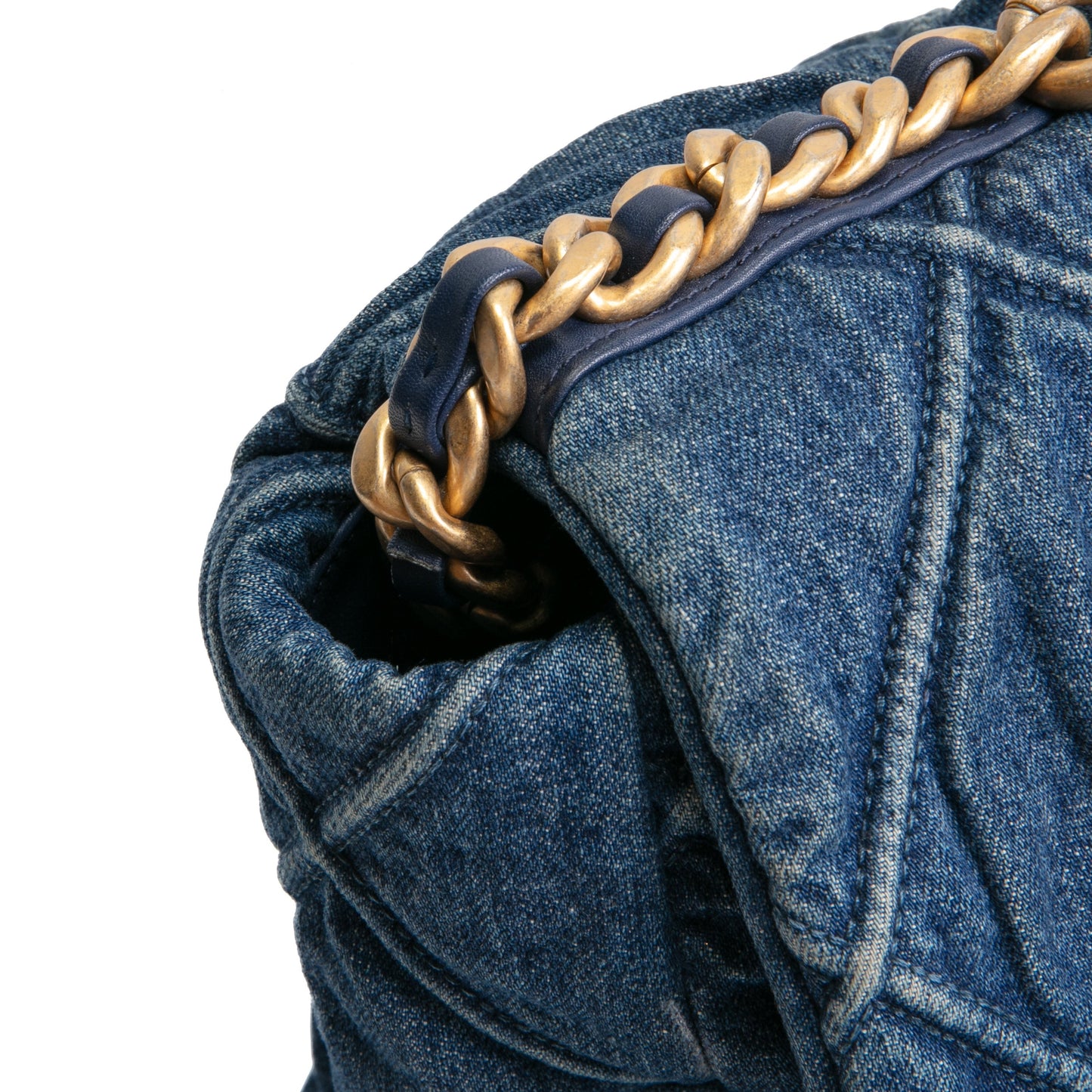 CHANEL 19 Denim Maxi Flap - Blue Jean