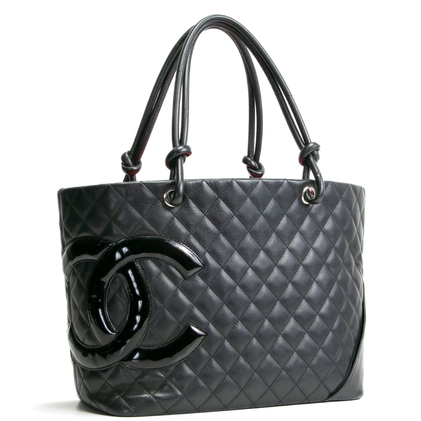 CHANEL Calfskin Quilted Cambon Tote Large- Black