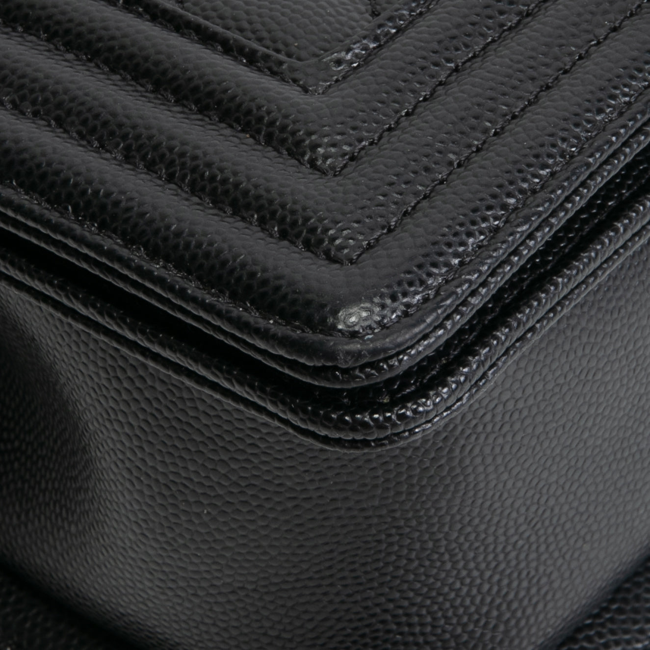 CHANEL Caviar Quilted Boy Flap Bag Small- Black