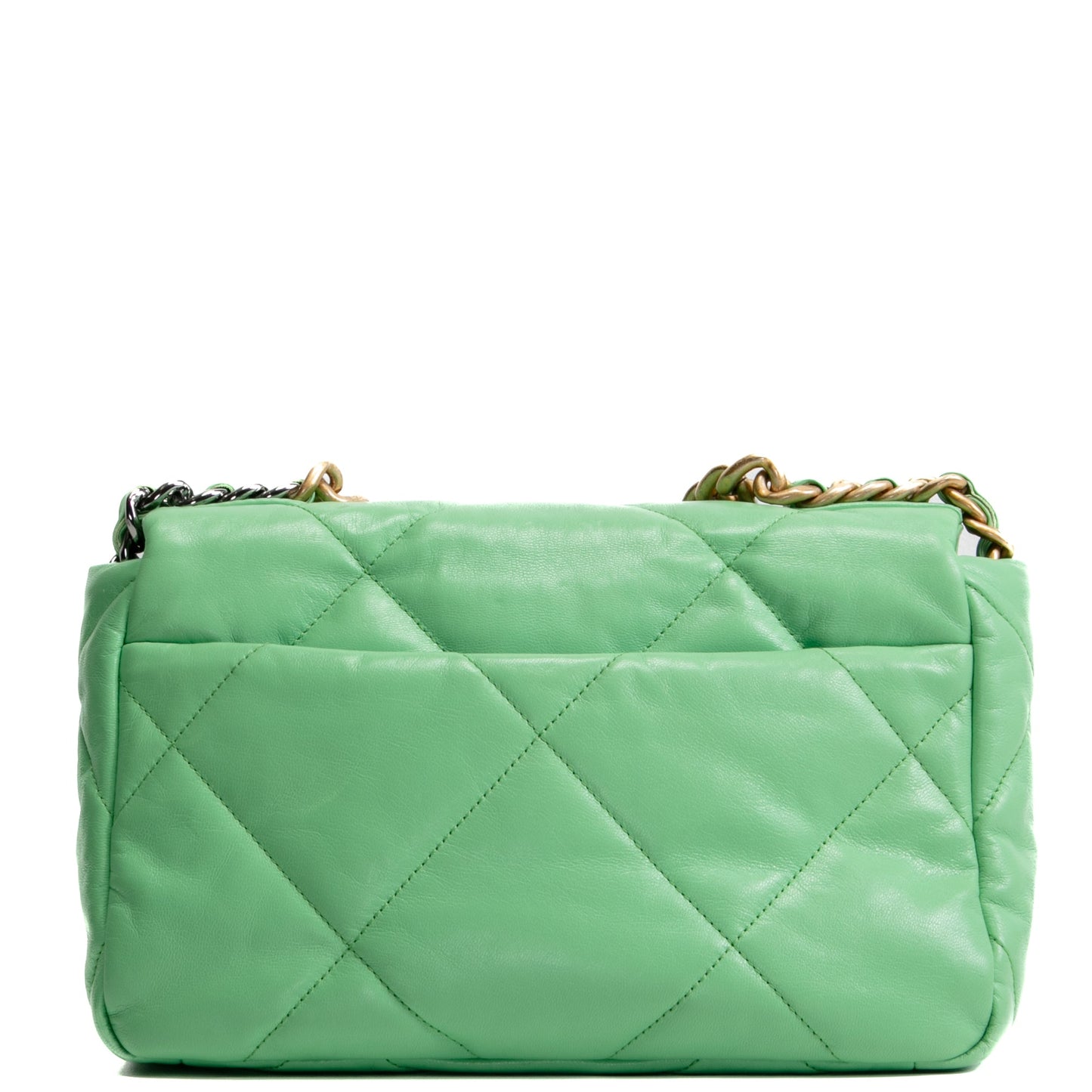 CHANEL 19 Quilted Flap Medium- Light Green