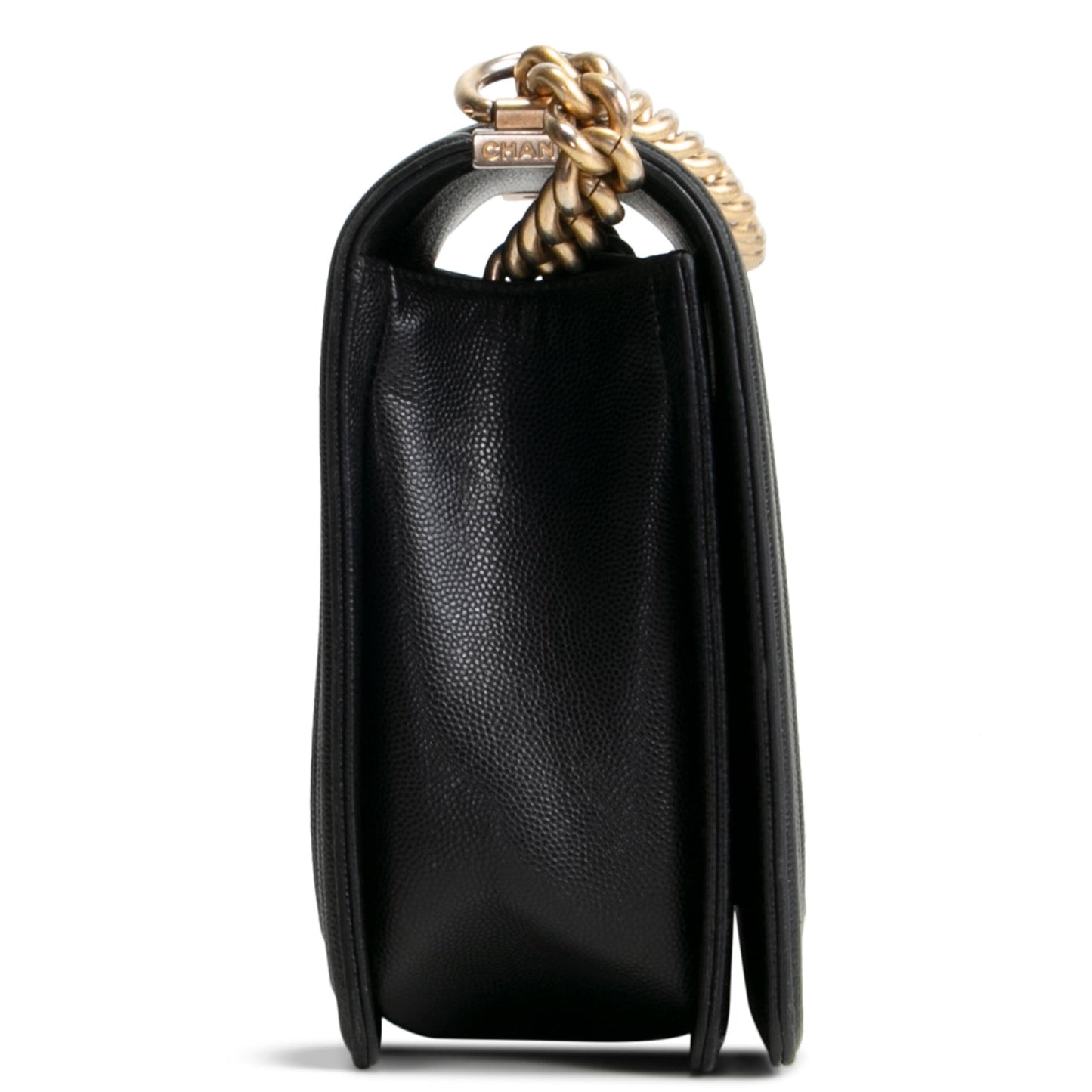 CHANEL Caviar Quilted Medium Boy Flap Bag- Black