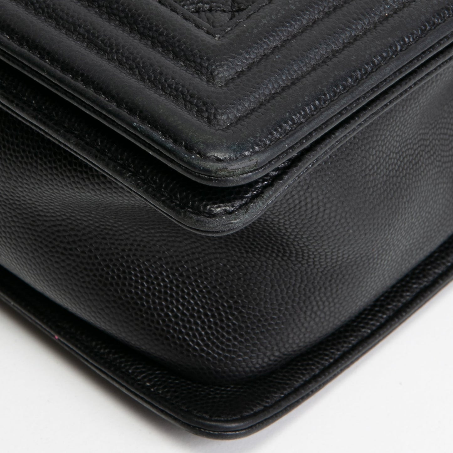 CHANEL Caviar Quilted Medium Boy Flap Bag- Black