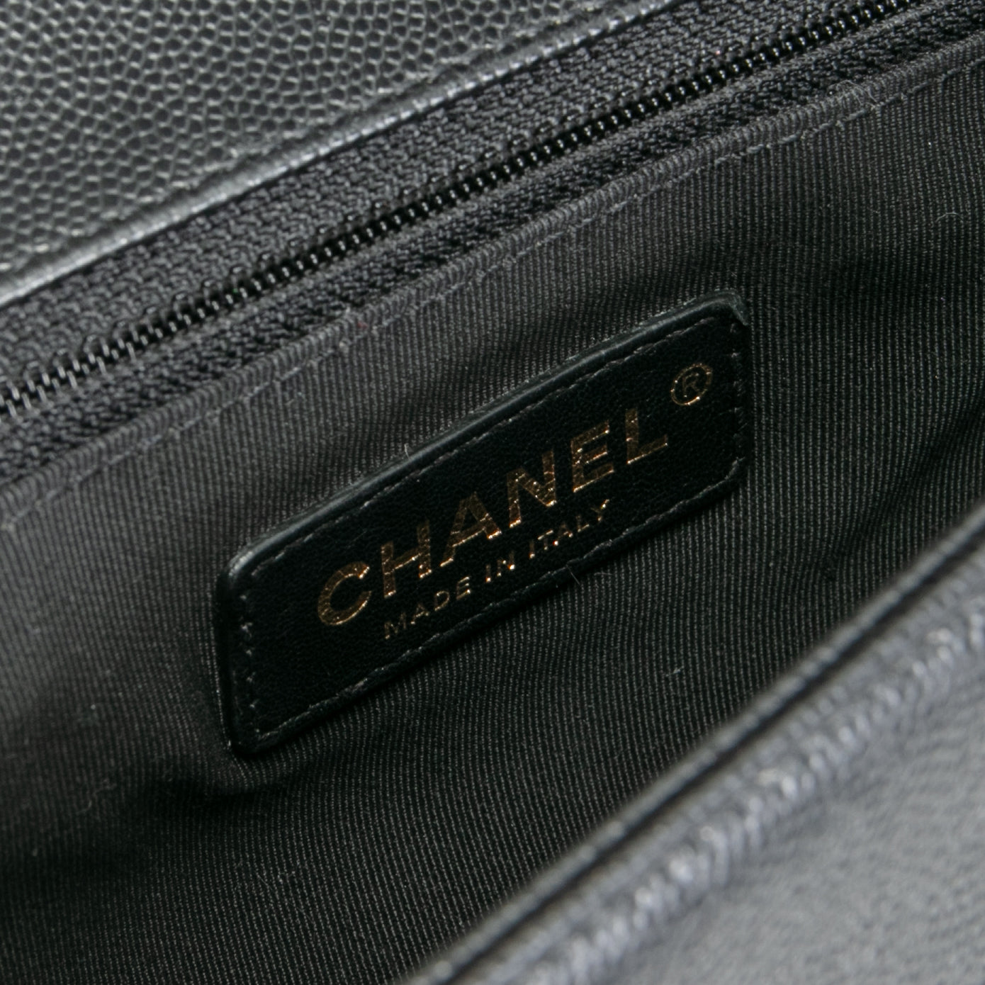 CHANEL Caviar Quilted Medium Boy Flap Bag- Black