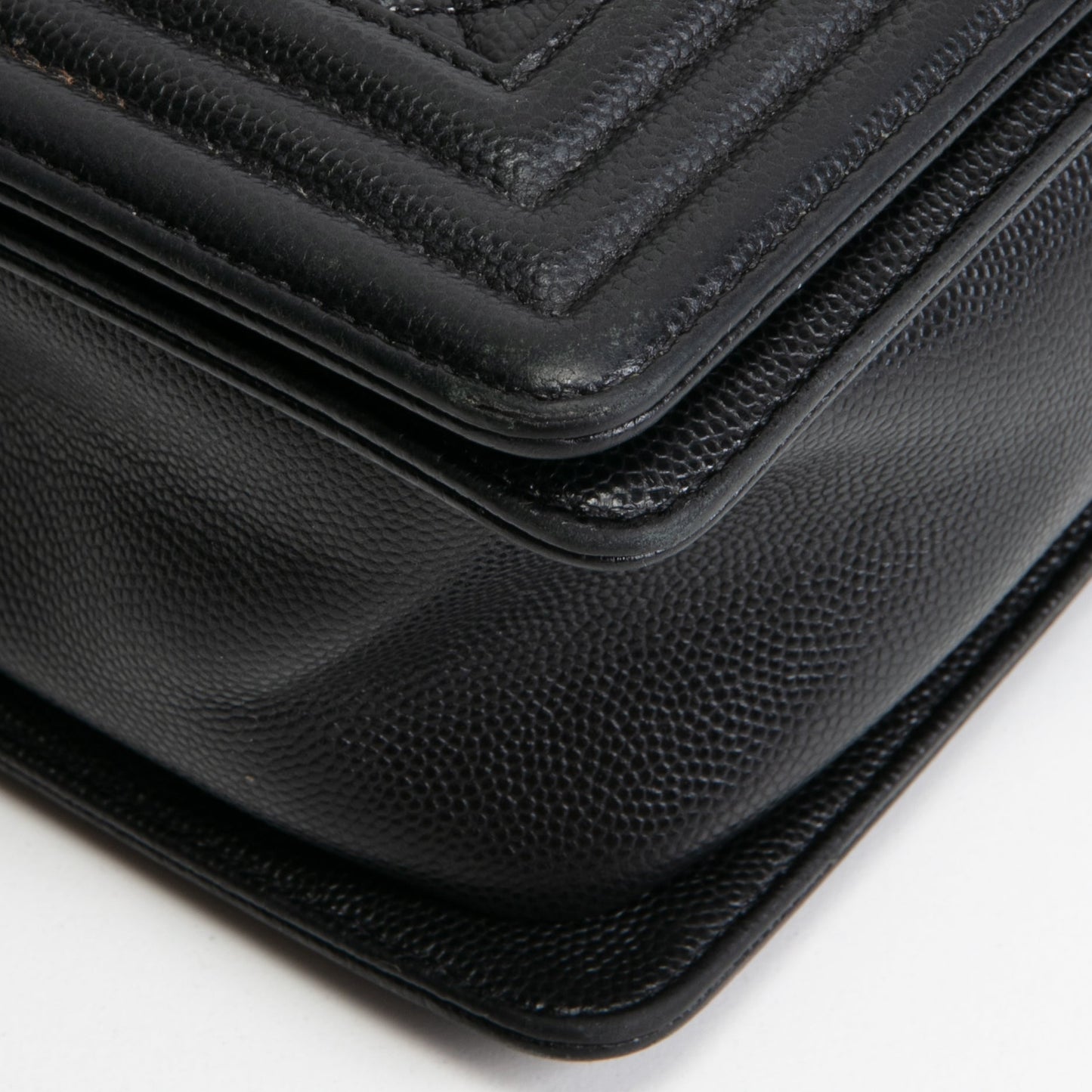 CHANEL Caviar Quilted Medium Boy Flap Bag- Black